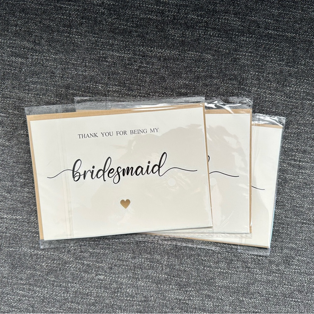 Elegant Bridesmaid Thank You Cards
